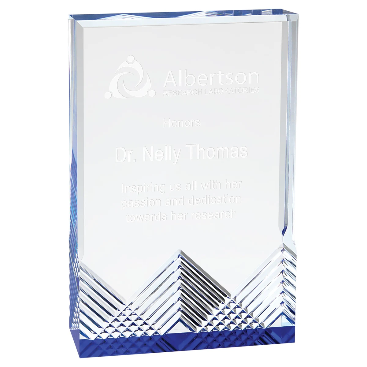 5" x 7" Blue Apex Mirage Acrylic Award 1