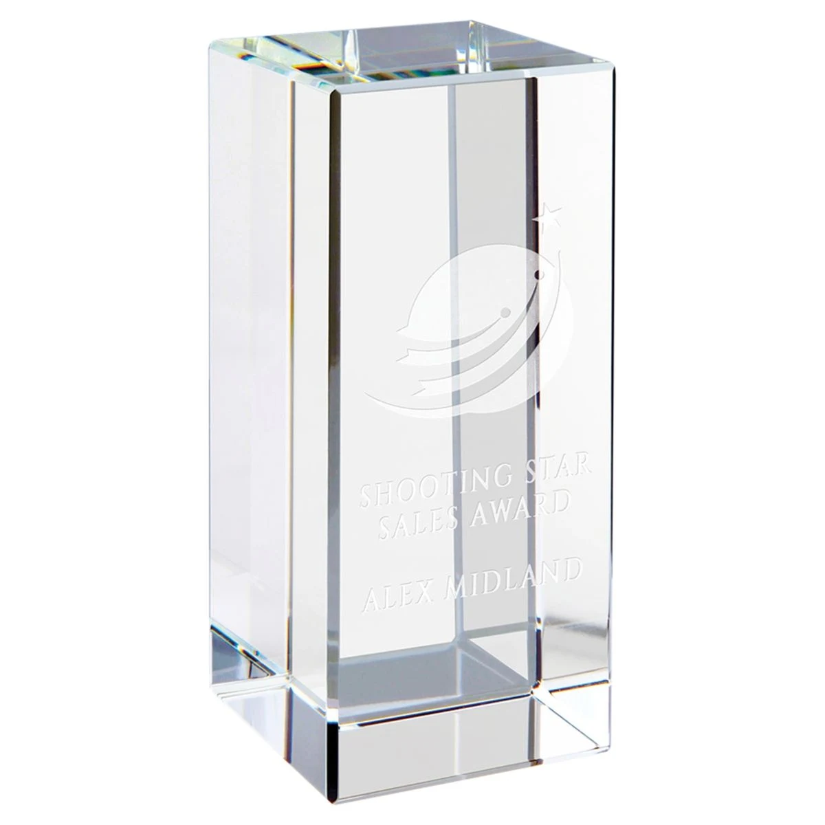 Clear Crystal Block Award (2" x 4 3/4") 1