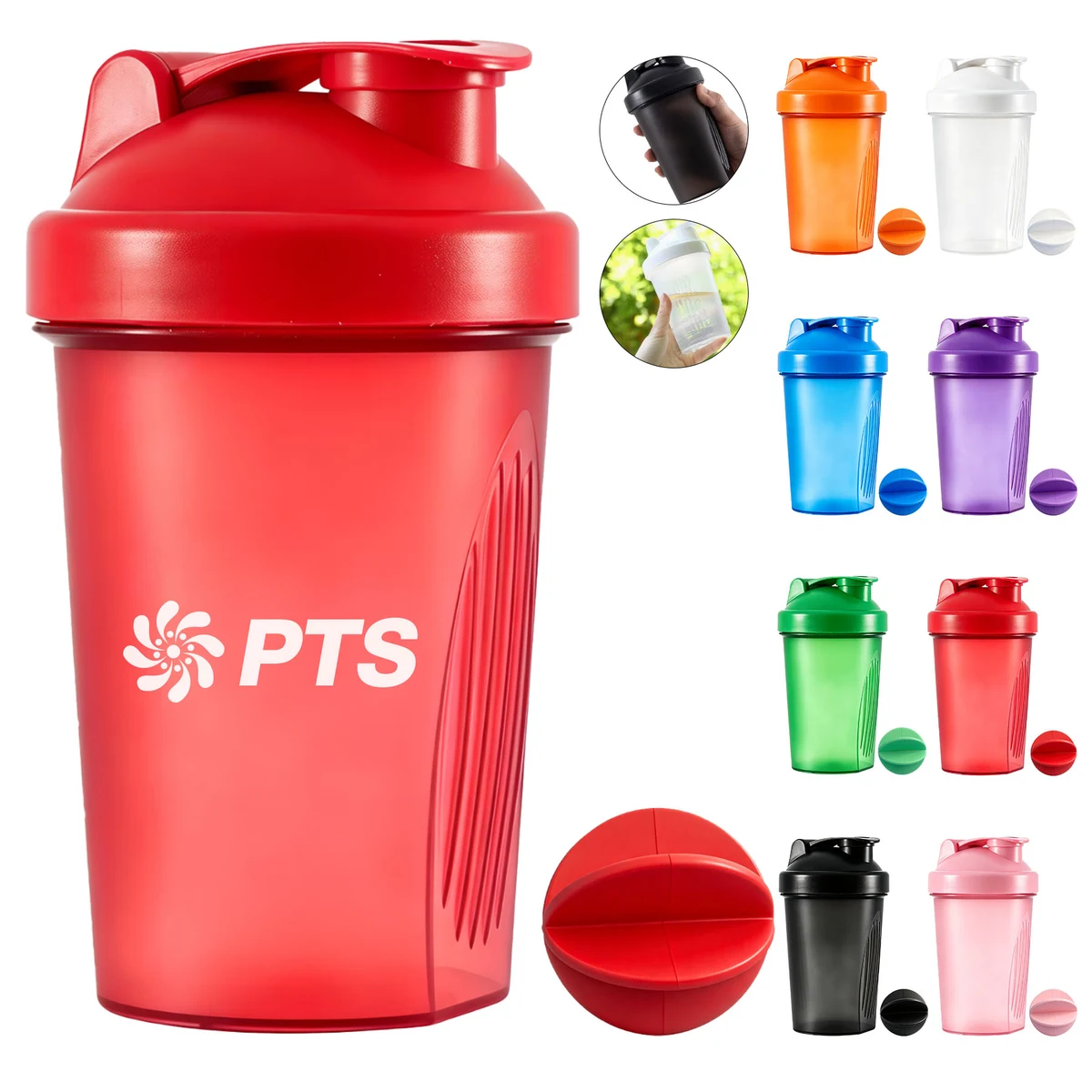 400ml Plastic Shaker Bottle With Mixer 1