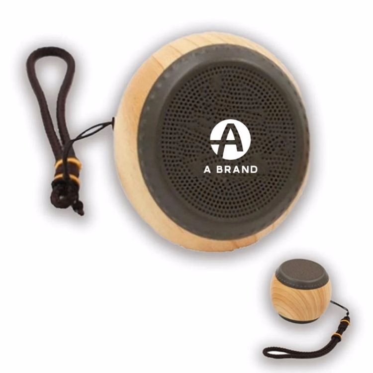 Portable Wooden Drum-Shaped Bluetooth Speaker
