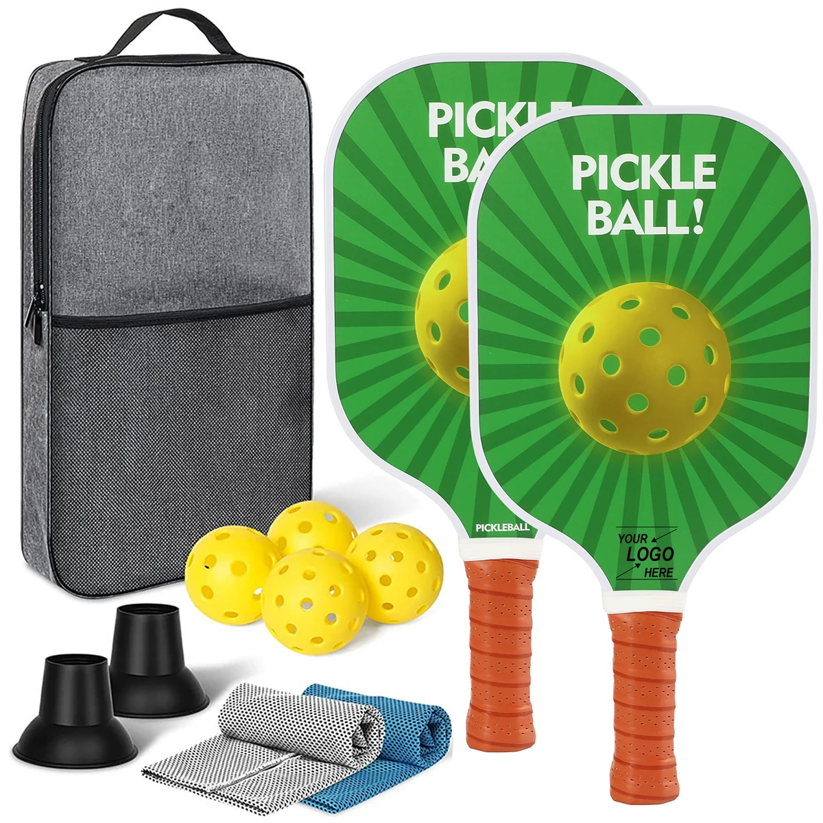 Pickleball Paddle Set for 2 Players 1