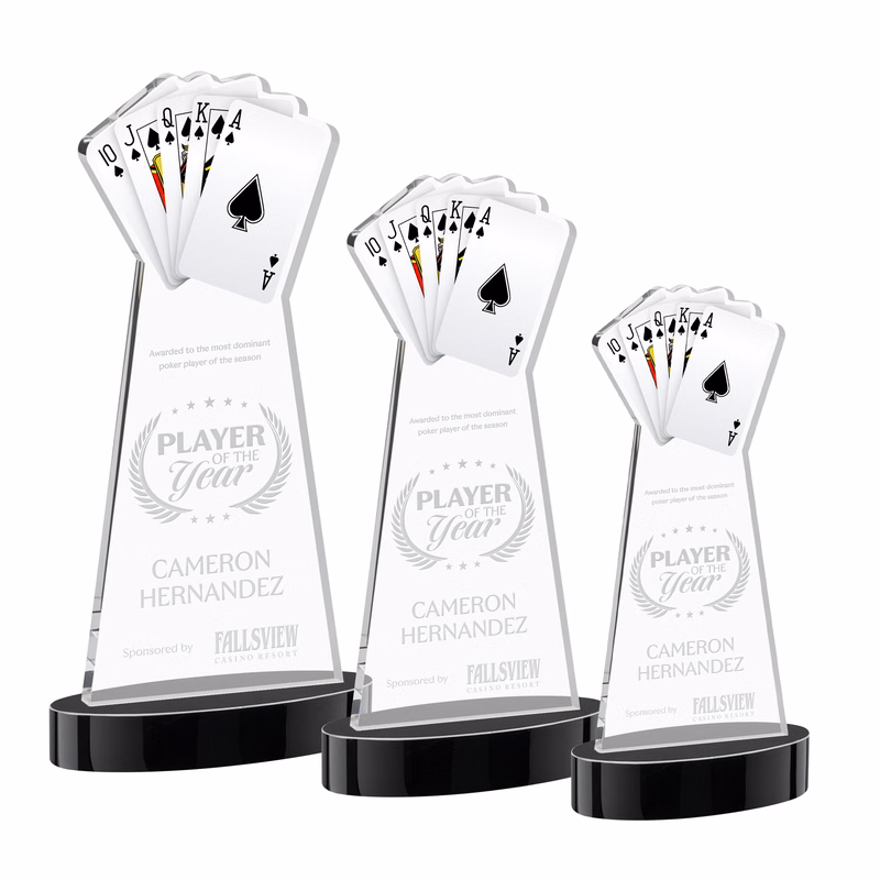 Poker Award on Alberton Base - Black