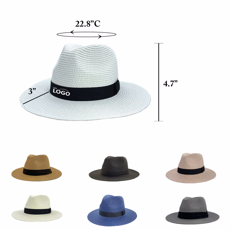MOQ30 Hawaiian Straw Hat Summer Sun Beach Cap