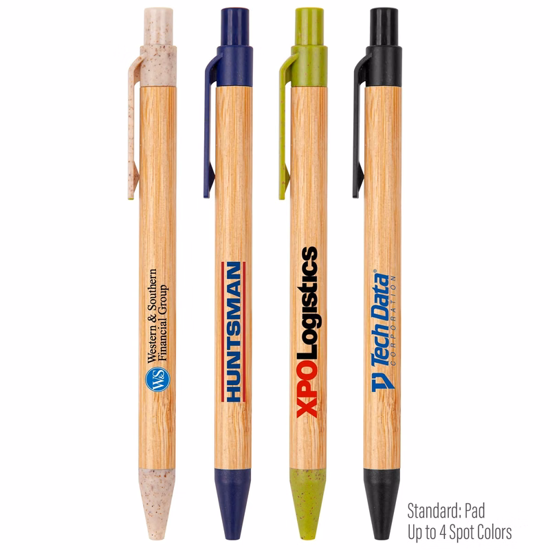 The Albury Bamboo Wheat Straw Click-Action Ballpoint Pen