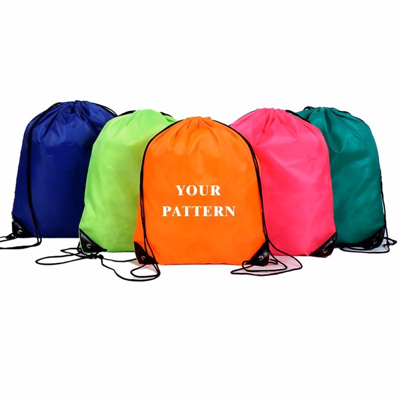 Sports Drawstring Backpack Polyester Storage Bag