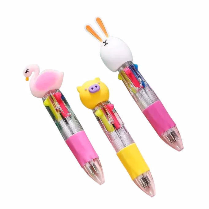 Mini Cute Cartoon Four Color Ballpoint Pens
