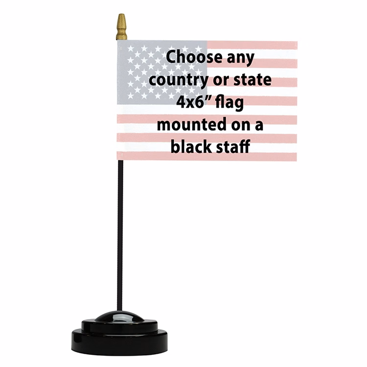 Diplomat Desk Set with One State or Country Flag