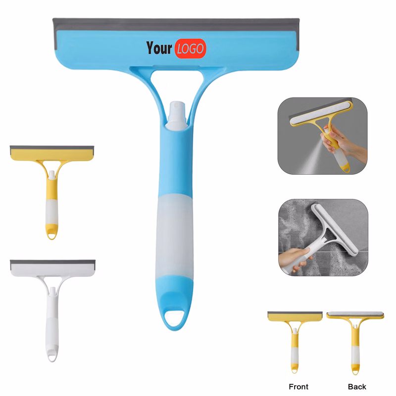 Glass Cleaner With Attached Sprayer And Scrub Sponge