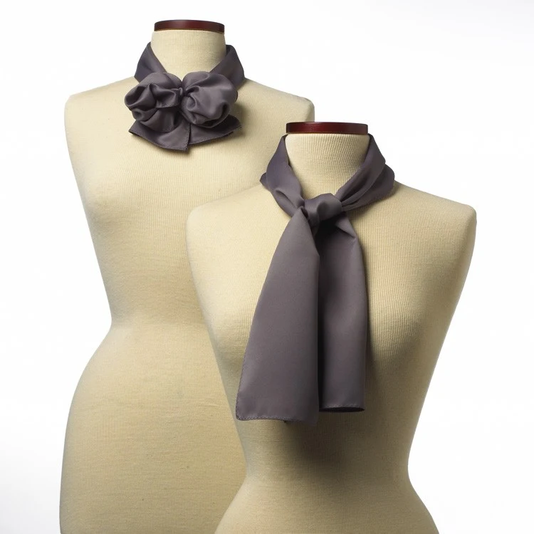 Charcoal Grey Silk 10" x 54" Scarf 1