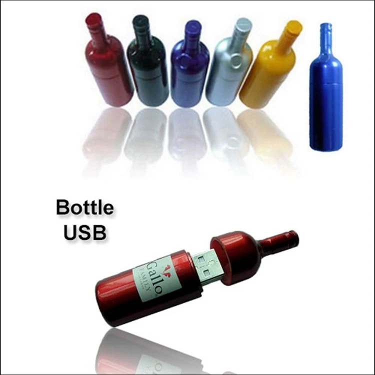 Wine Bottle Flash Drive / USB - 256 MB Memory 1