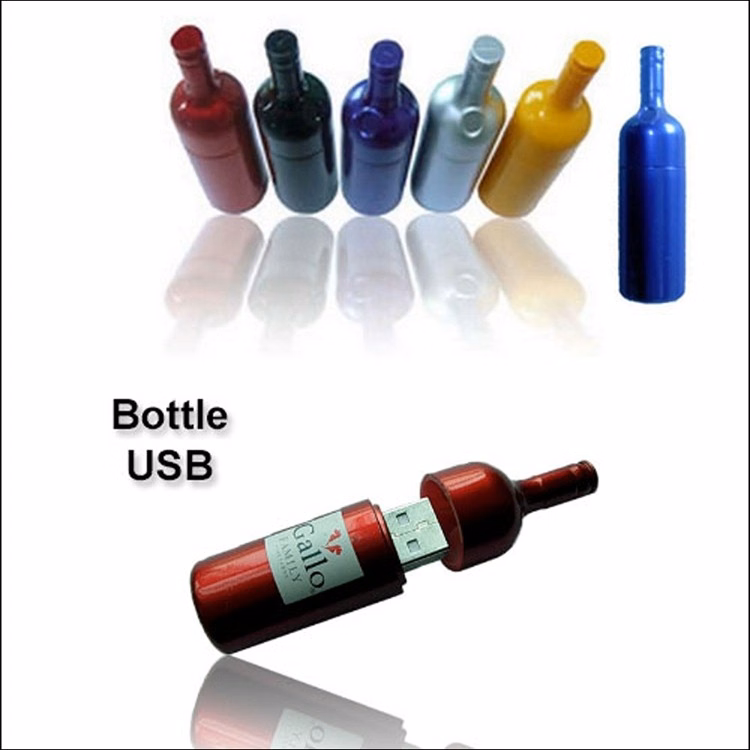 Wine Bottle Flash Drive / USB - 128 MB Memory