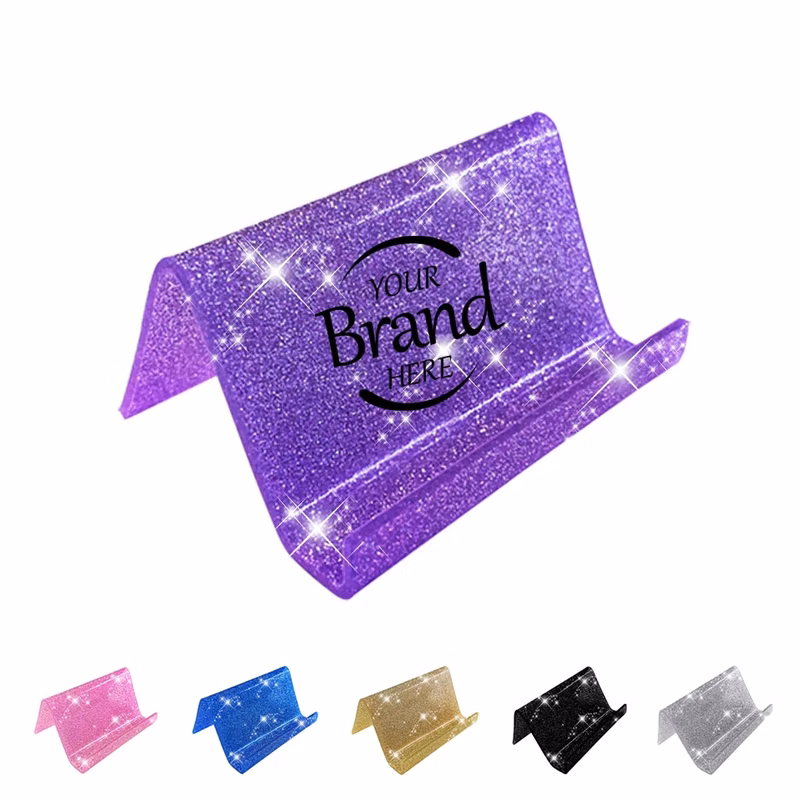 Acrylic Glitter Business Card Holder