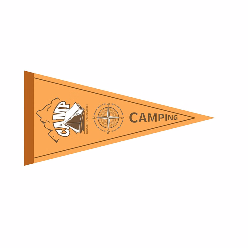 Custom Single-Sided Full Color Felt Pennant Flags