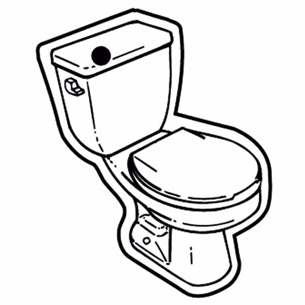 Toilet 2 Key Tag - Spot Color