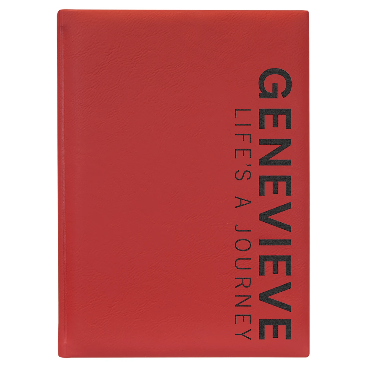 7" x 9 3/4" Red Leatherette Journal-Lined Paper 1