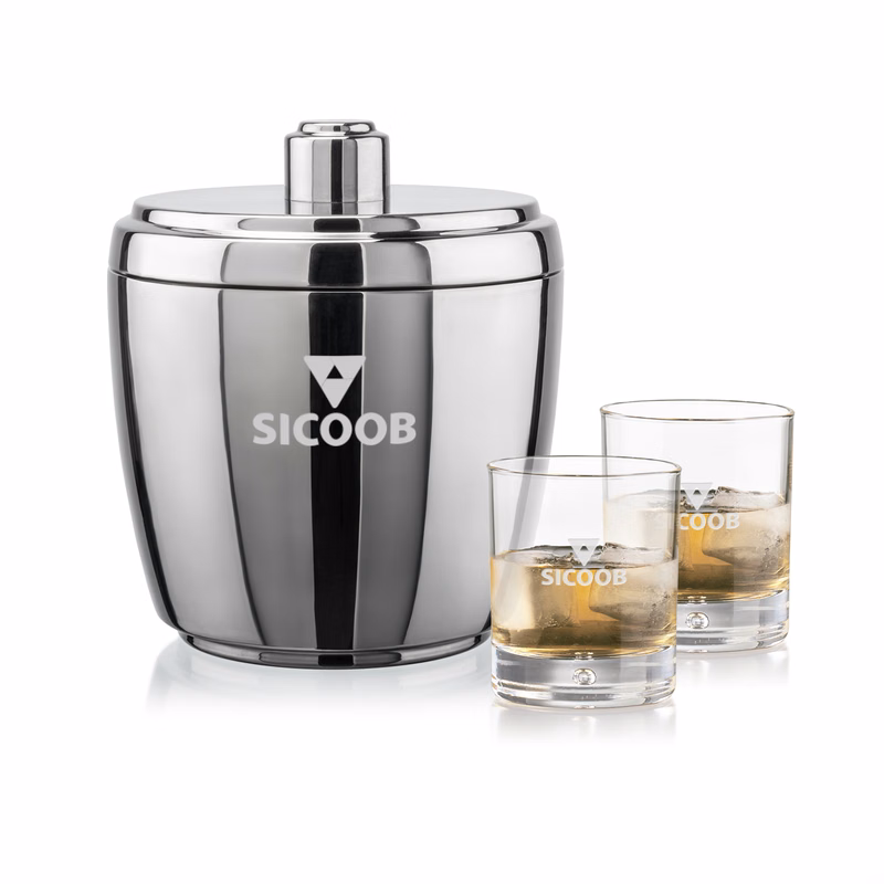 Pescara Ice Bucket & Bastia On-the-Rocks Set