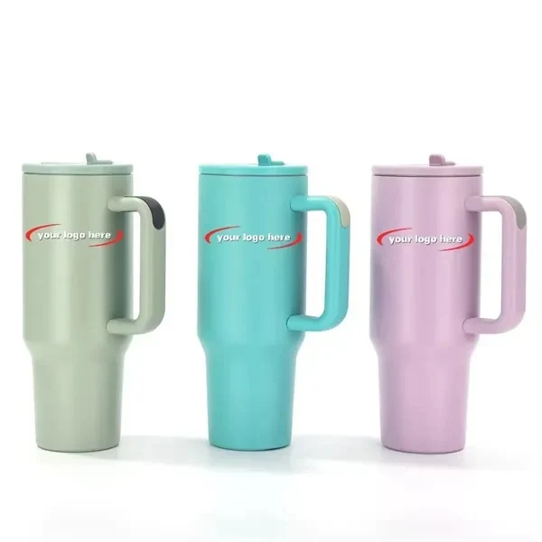 40oz Large Capacity Folding Straw Ice Bomber Car Cup for Commutes, Fitness and Travel 1