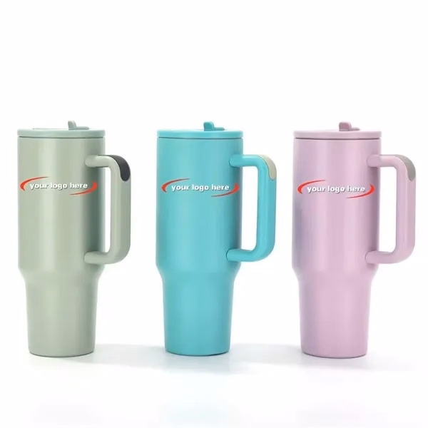 40oz Large Capacity Folding Straw Ice Bomber Car Cup for Commutes, Fitness and Travel