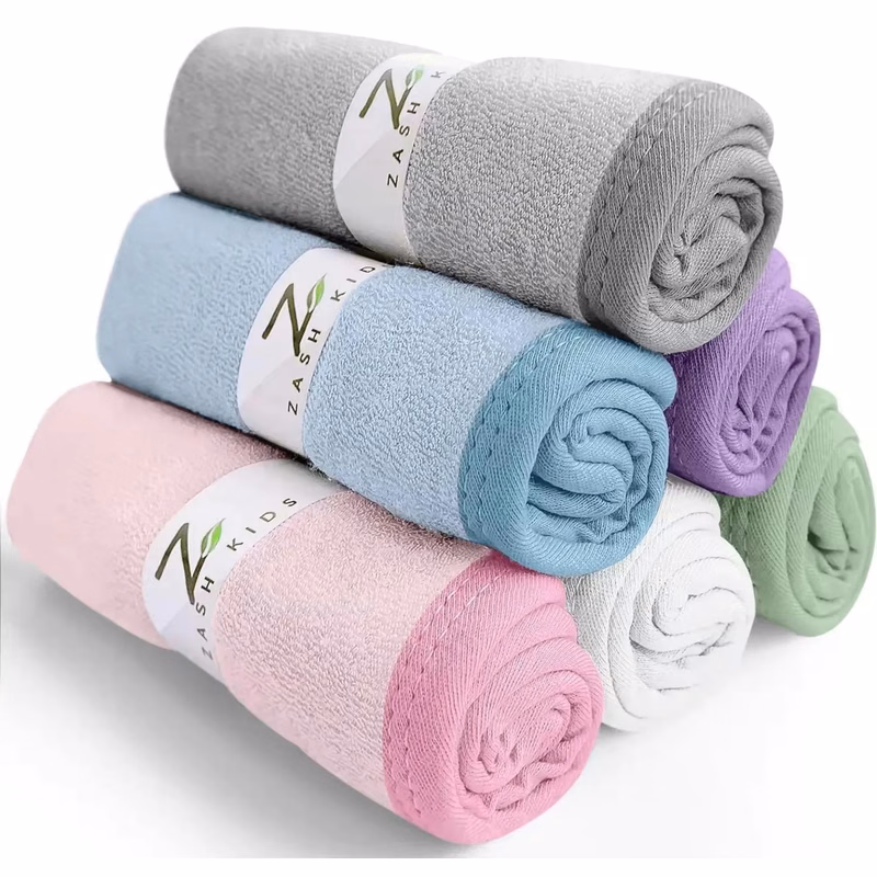 Bamboo Fiber Baby Washcloth Towel