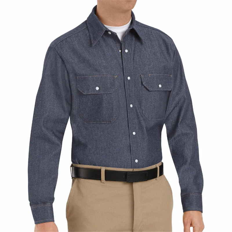 Men's Tall Deluxe Denim Long Sleeve Shirt - SD78T