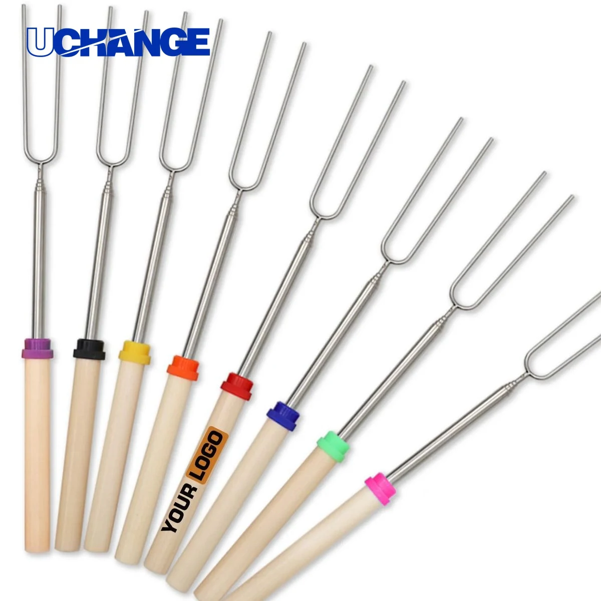 Retractable Barbecue Fork Tool for Grilling 1