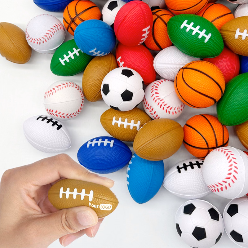 Pu Stress-Relieving American Football Bouncy Ball For Fun And Focus