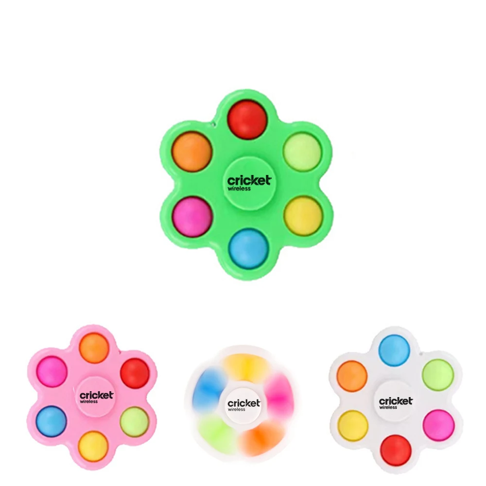 Six Bubble Flower Fidget Push Pop Spinner 1