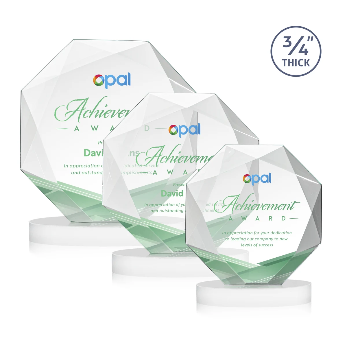 Bradford VividPrint™ Award on Alberton Base - White 1