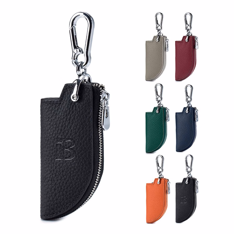 cowhide waist-hanging car key case