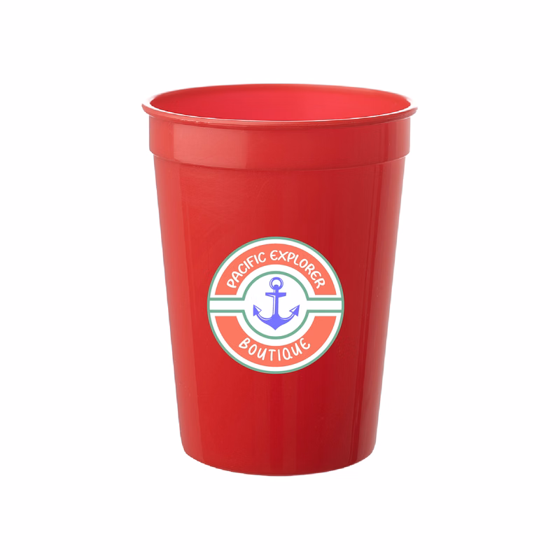 12 oz. Fanatic Plastic Stadium Cup (Full Color Imprint)