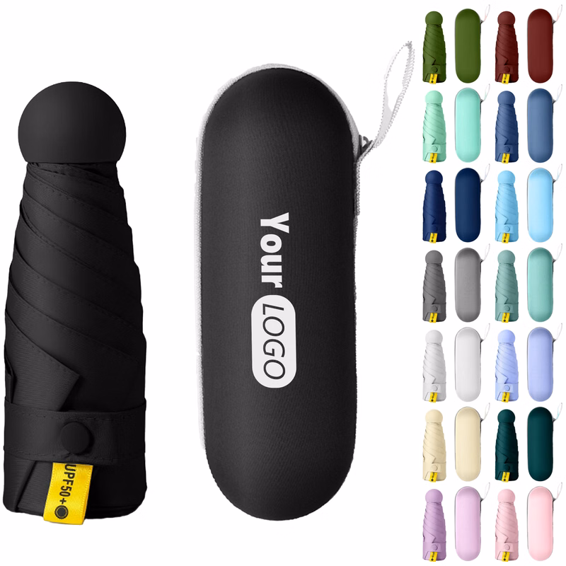Fibre Portable Capsule Pocket Folding Umbrella