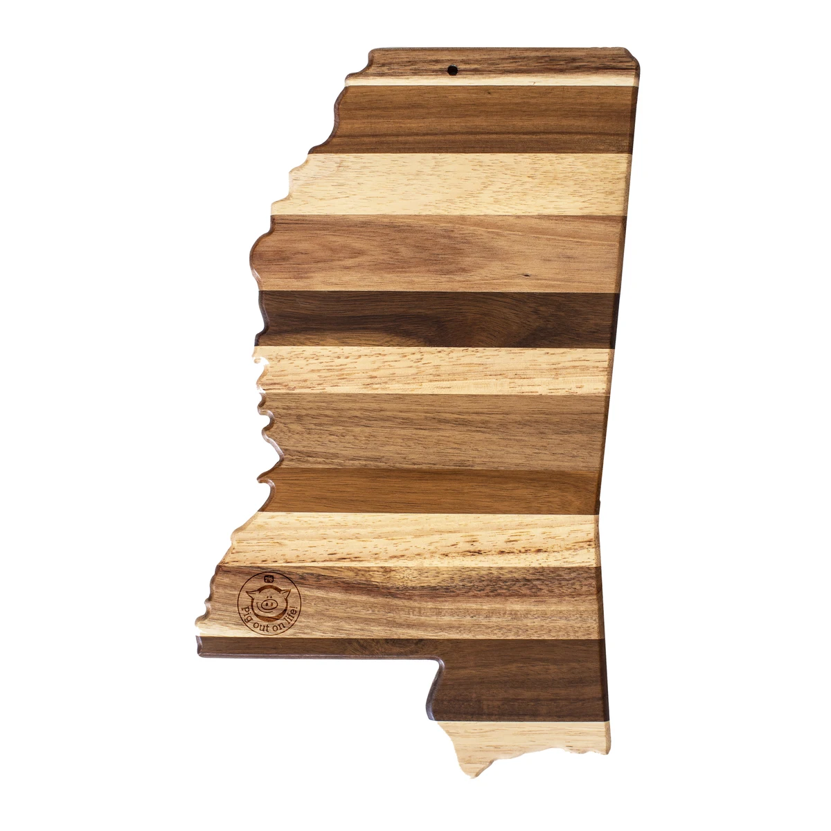 Rock & Branch® Shiplap Series Mississippi State Shaped Wood Serving and Cutting Board 1