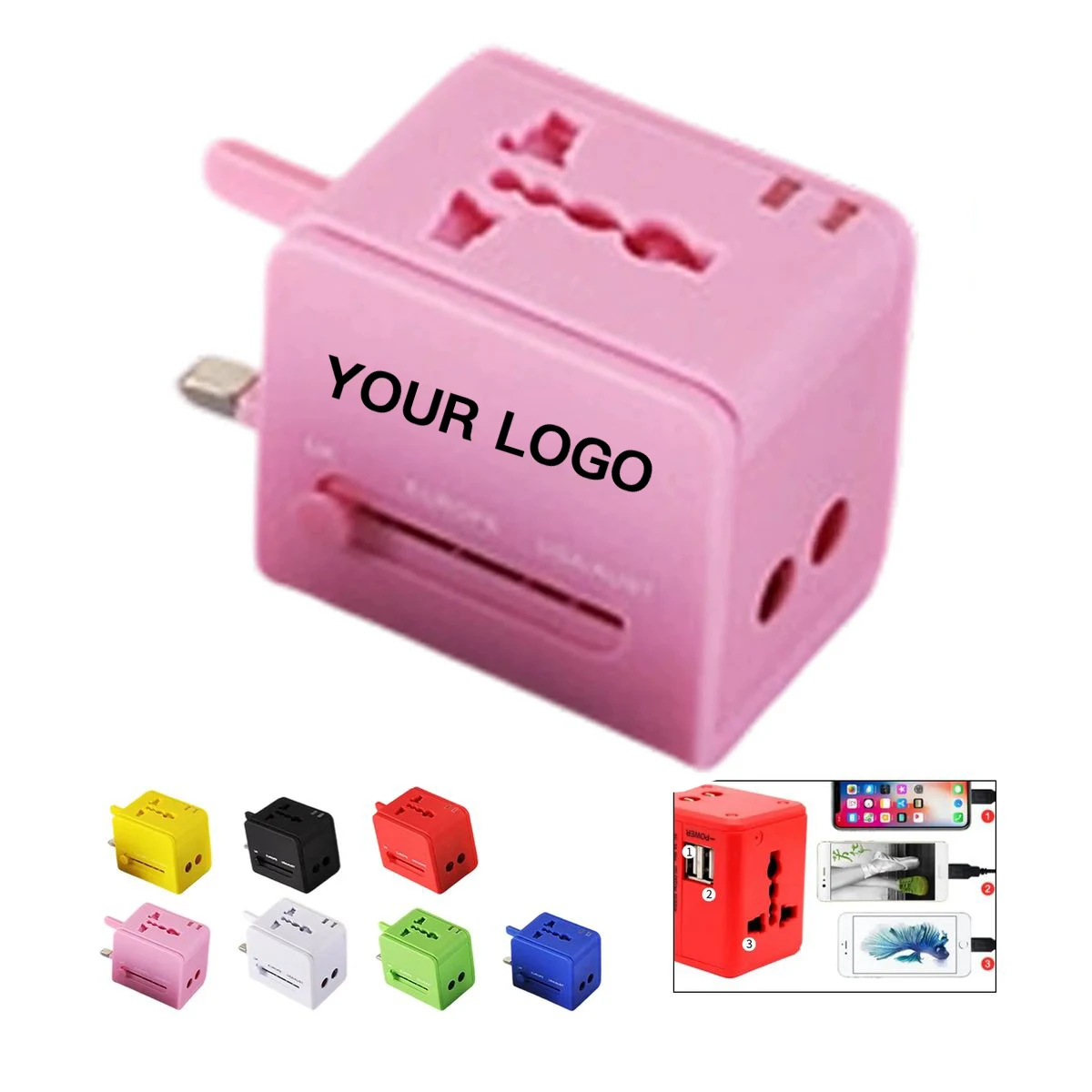 Universal Travel Adapter with USB Ports 1