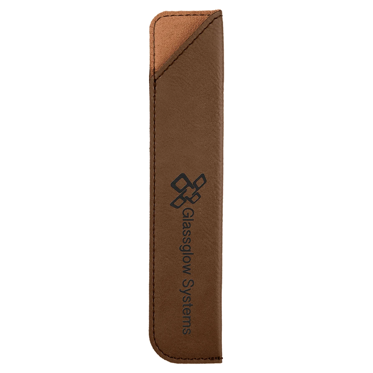 6 1/4" Dark Brown Leatherette Pen Sleeve 1