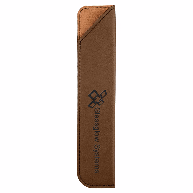6 1/4" Dark Brown Leatherette Pen Sleeve