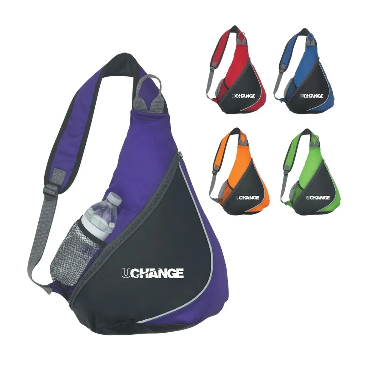 Sling Backpack Chest Bags With Water Bottle Pocket 1
