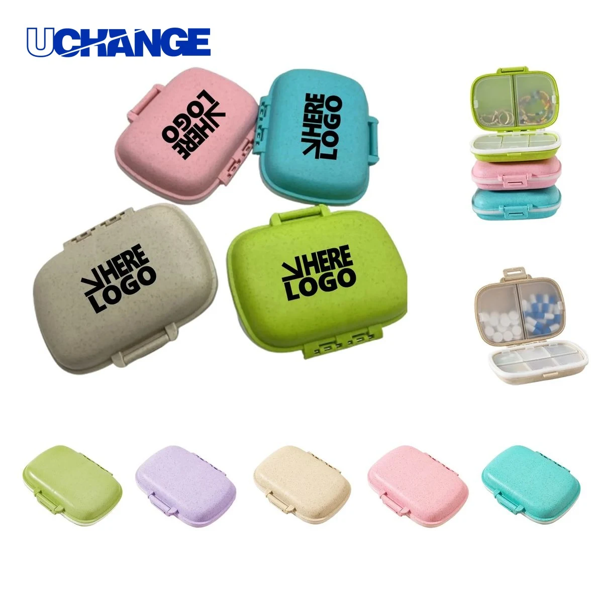 Wheat Straw Daily Pill Organizer Box 1