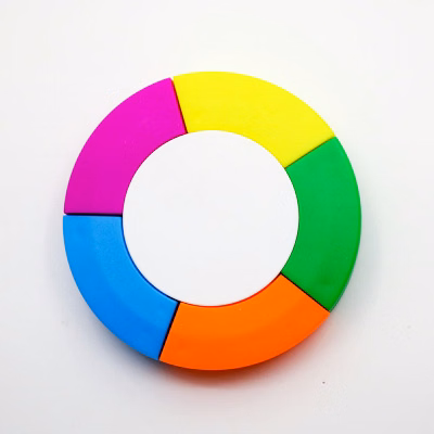 Five Colors Round Highlighter Pen