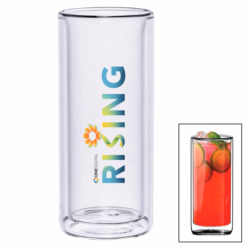 16 oz. Double Walled Slim & Tall Beverage Glass
