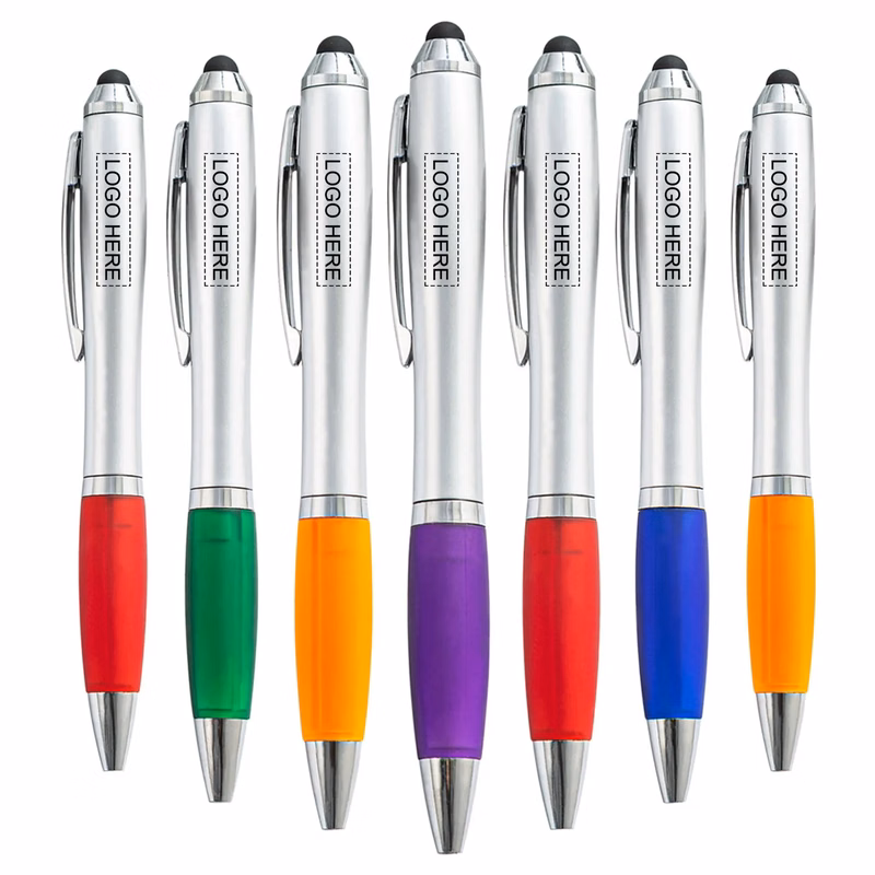 Ballpoint Pen With Stylus Color Grip
