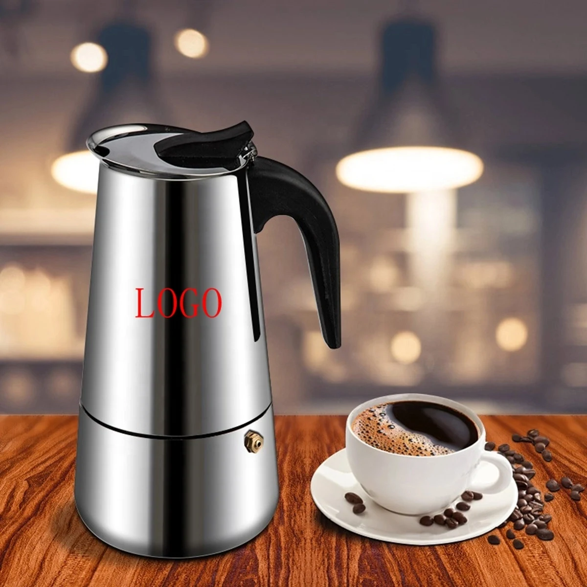 Stainless Steel Coffee Moka Pot 1