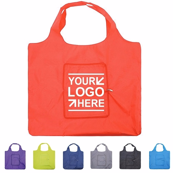210D Oxford foldable zipper tote bag