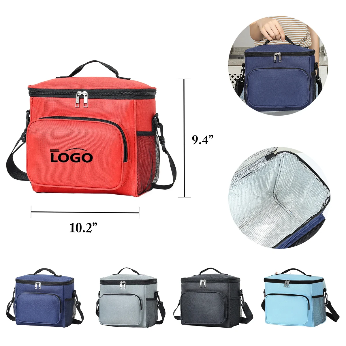 MOQ50 Insulated Picnic Lunch Bag with Aluminum Foil 1