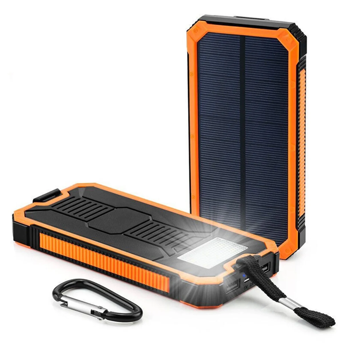 8000Mah Solar Power Bank With Led Flashlight 1