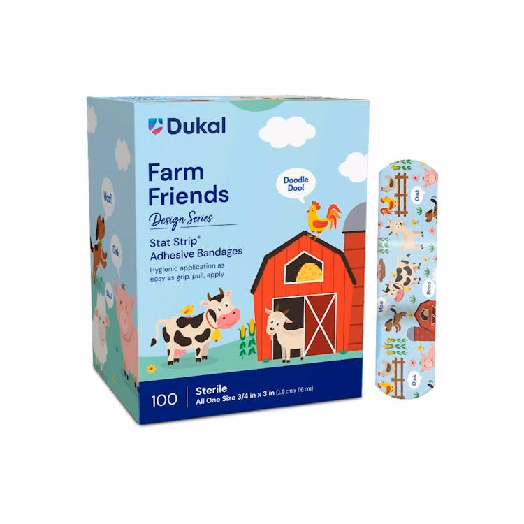 Farm Friends Adhesive Bandages 3/4" x 3"