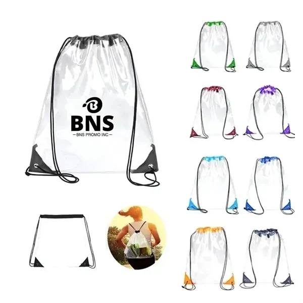 Clear Stadium Drawstring Backpack 1