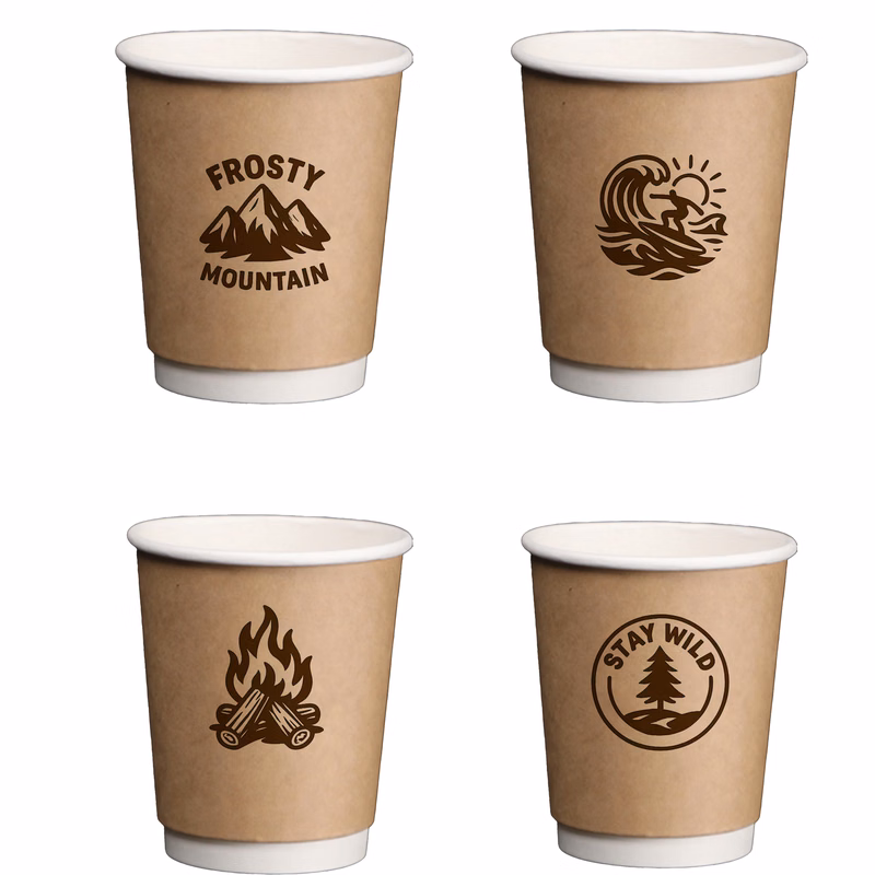 Double Wall Kraft Paper Cup 8oz