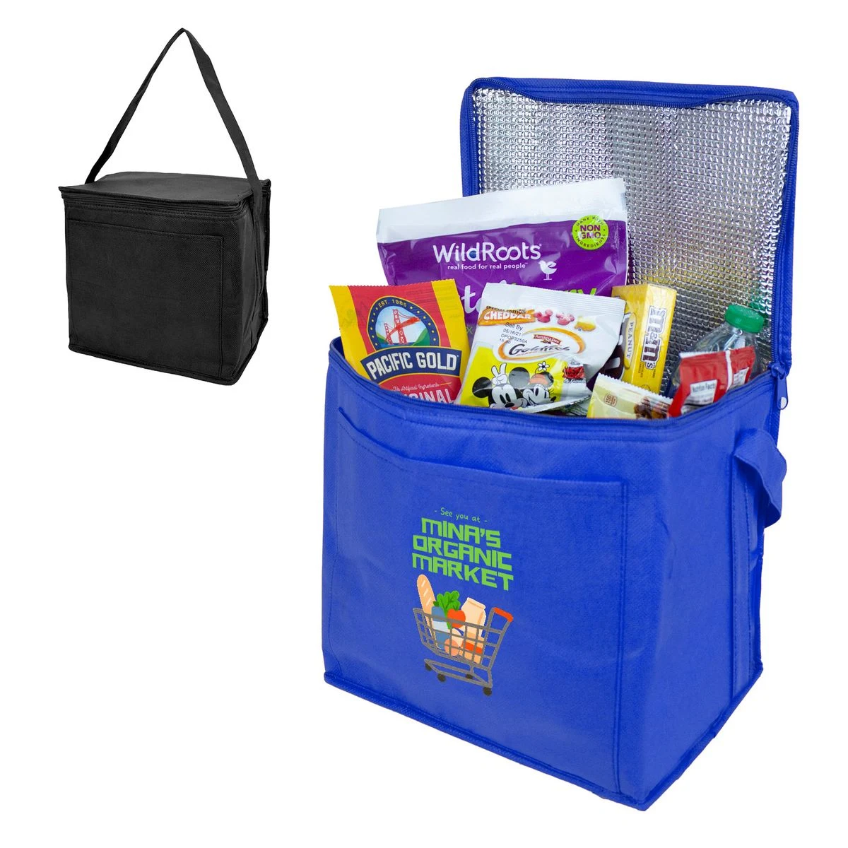 HOT/COLD FOIL LINED NON-WOVEN COOLER BAG 1