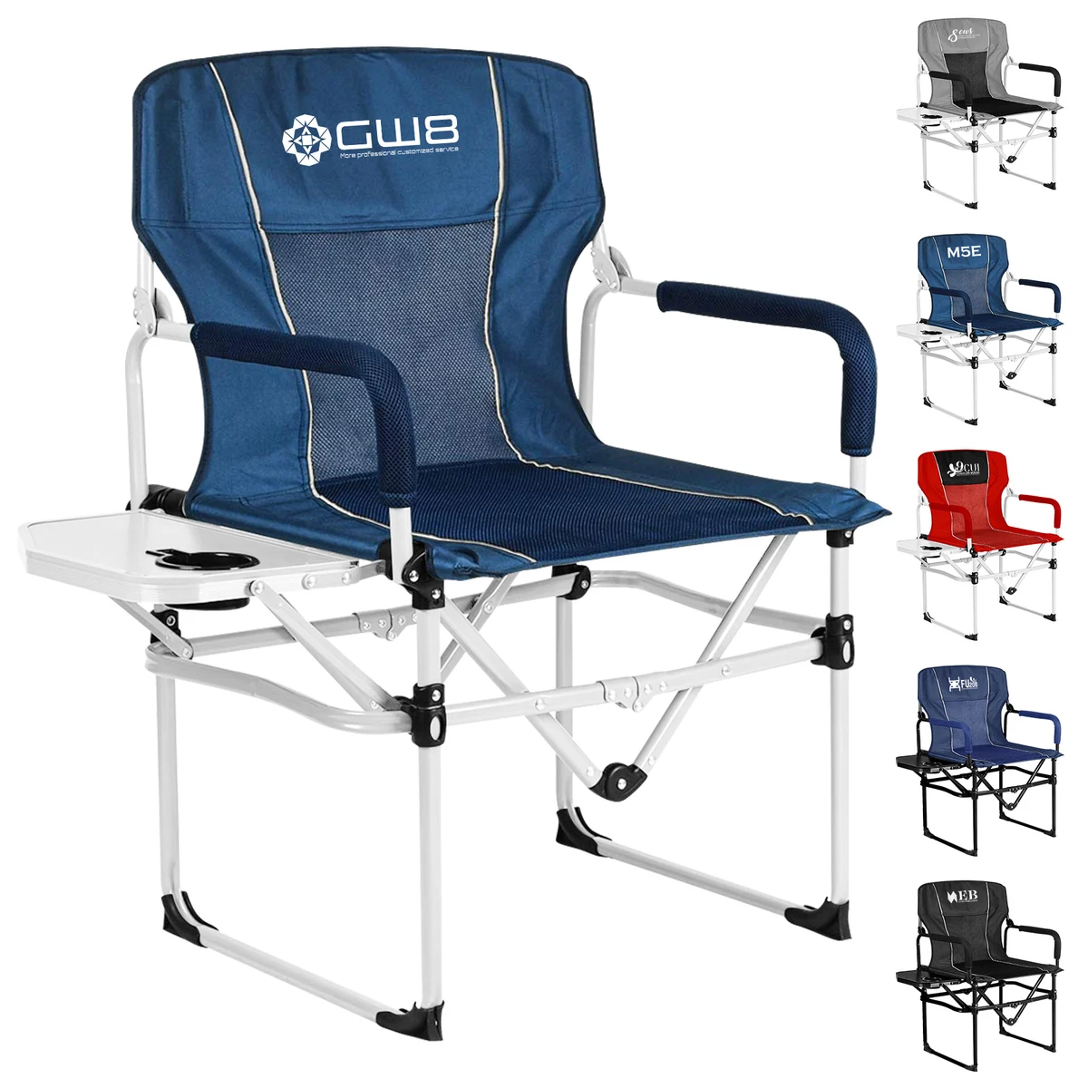 Portable Camping Director Chair With Side Table 1