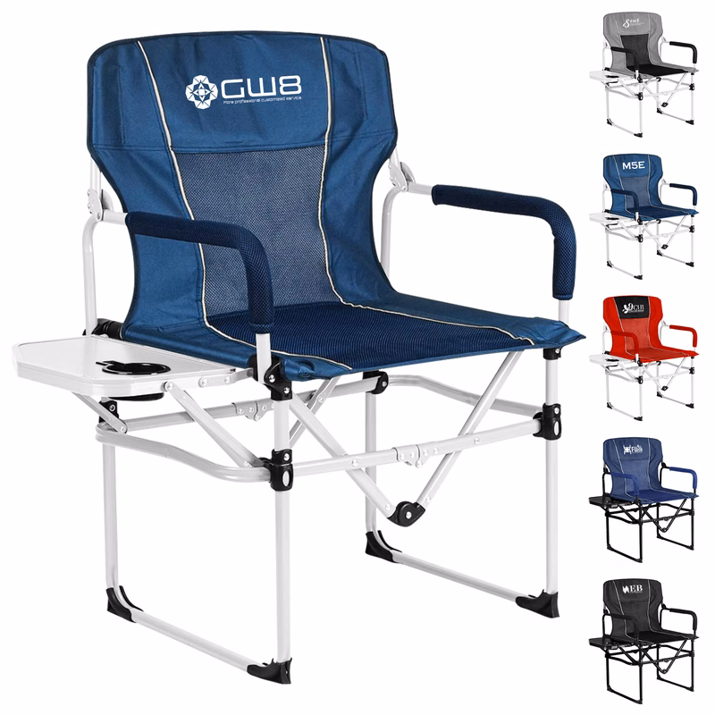 Portable Camping Director Chair With Side Table